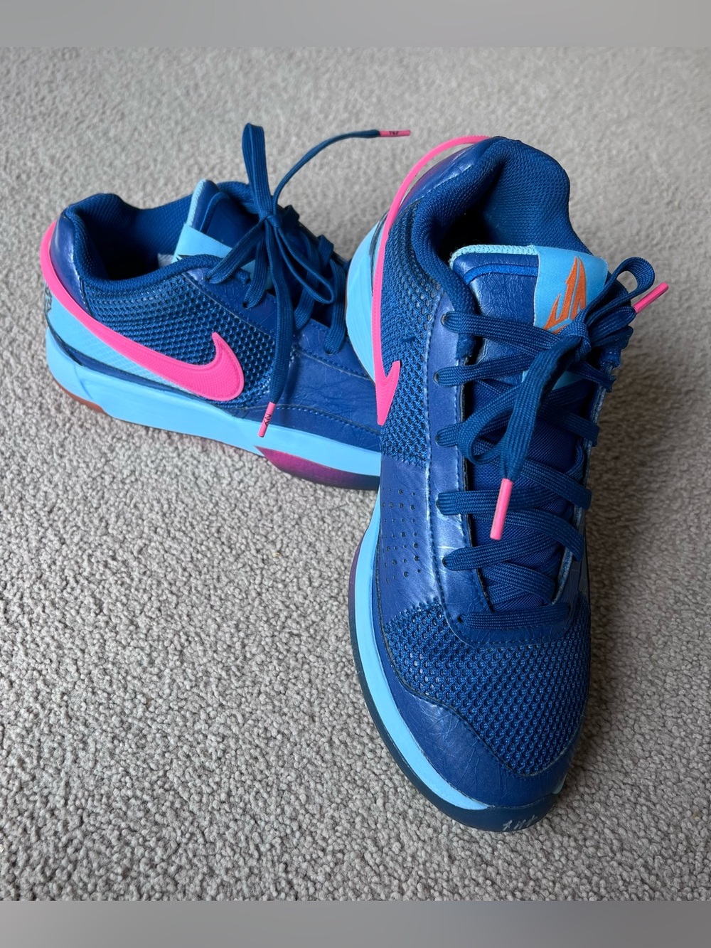 Nike Men’s Ja 1 NY vs NY Blue Hyper Pink Basketball/Court Sneakers size 8.5